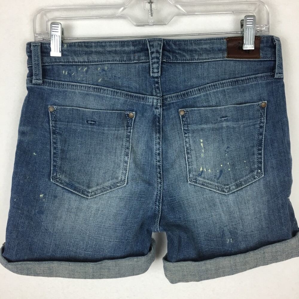 Holding Horses Blue Distressed Denim Boyfirend Shorts size 26 - Picture 6 of 7
